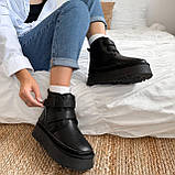 Натуральні шкіряні уггі на липучках, фото 3