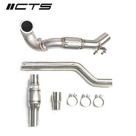 Даунпайп із спортивним каталізатором CTS TURBO MQB AWD (MK7/MK7.5 GOLF AWD, GOLF R, A3/S3/TT/TT-S QUATTRO)