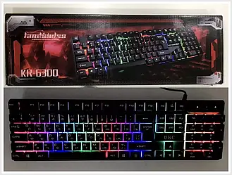 Клавіатура з LED-підсвіткою USB KEYBOARD KR-6300