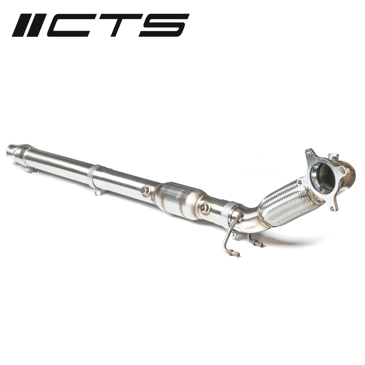 Даунпайп із спортивним каталізатором CTS TURBO AUDI/VW 2.0T FWD (MK5, MK6, 8P A3, 8J TT), фото 1