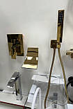 Золотая душевая система скрытого монтажа FUTURA  890JKL Gold, фото 8