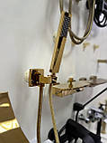 Золотая душевая система скрытого монтажа FUTURA  890JKL Gold, фото 6