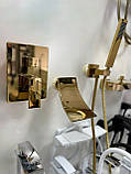 Золотая душевая система скрытого монтажа FUTURA  890JKL Gold, фото 4