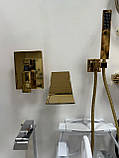 Золотая душевая система скрытого монтажа FUTURA  890JKL Gold, фото 3