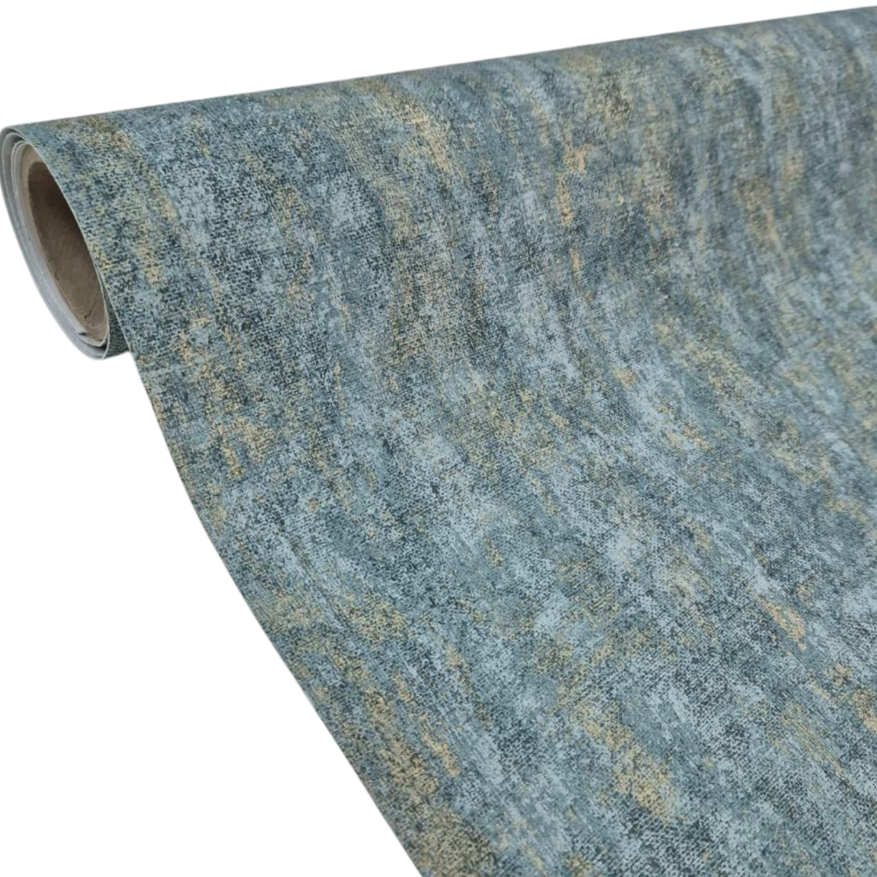 Шпалери вінілові 10.05 × 1.06 м Grandeco US1004, зелені із золотим відтінком для вітальні, спальні, кухні, коридору, фото 1