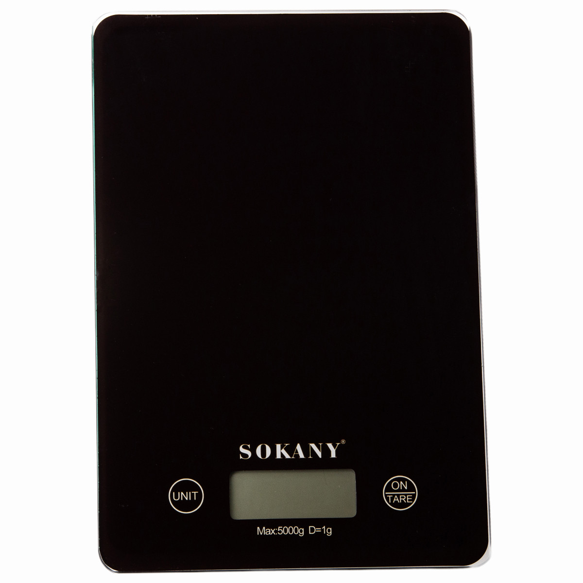 Кухонні настільні електронні ваги для зважування продуктів Sokany SK-19027 до 5кг LCD-дисплей Чорний