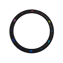 Комплект для Xiaomi Watch S3/S4 Black-rainbow (безель ATR+шкіряний ремінець), фото 4