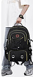 Якісний Зручний рюкзак міський на 20-35 літрів чорний, фото 3