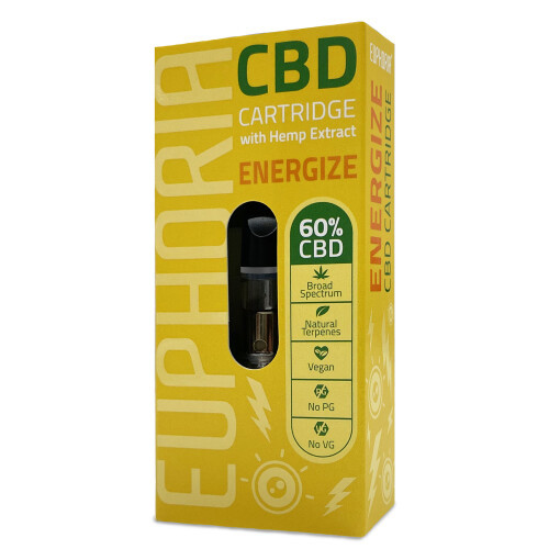 🌿 Картридж 510 Euphoria CBD Cartridge Energize - 60% CBD з широким спектром канабіноїдів, фото 1