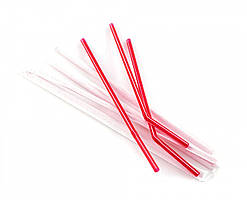 Трубочка для коктейлю кругла в індивідуальній упаковці червона 5×200 мм 100 шт 
 One Chef NK-801045