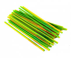 Трубочка для коктейлю кругла з гофрою жовто-зелена 6×260 мм 100 шт One Chef NK-801023