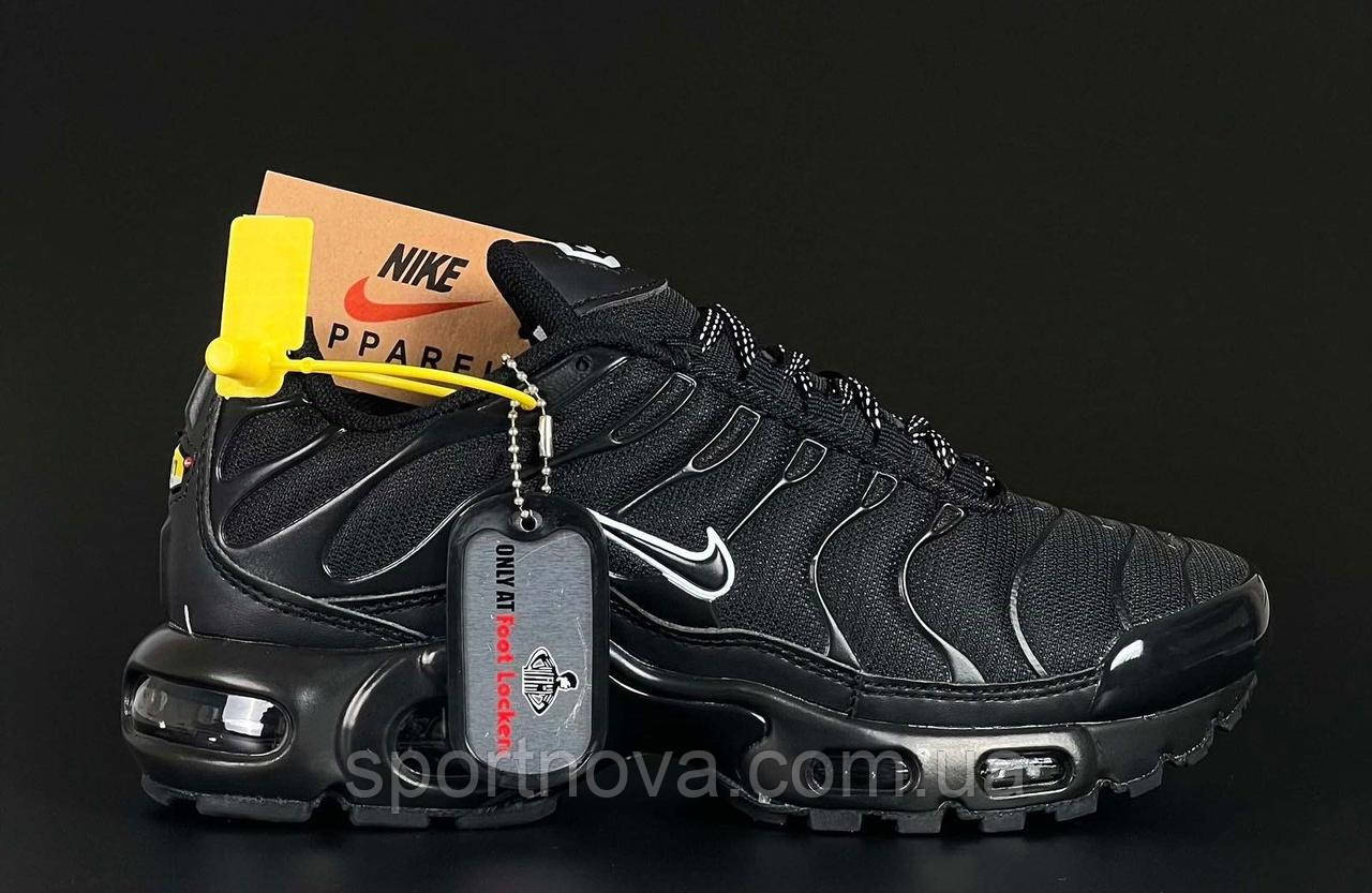 Жіночі підліткові кросівки весна/літо Nike Tn текстильні чорні р 38,40,41