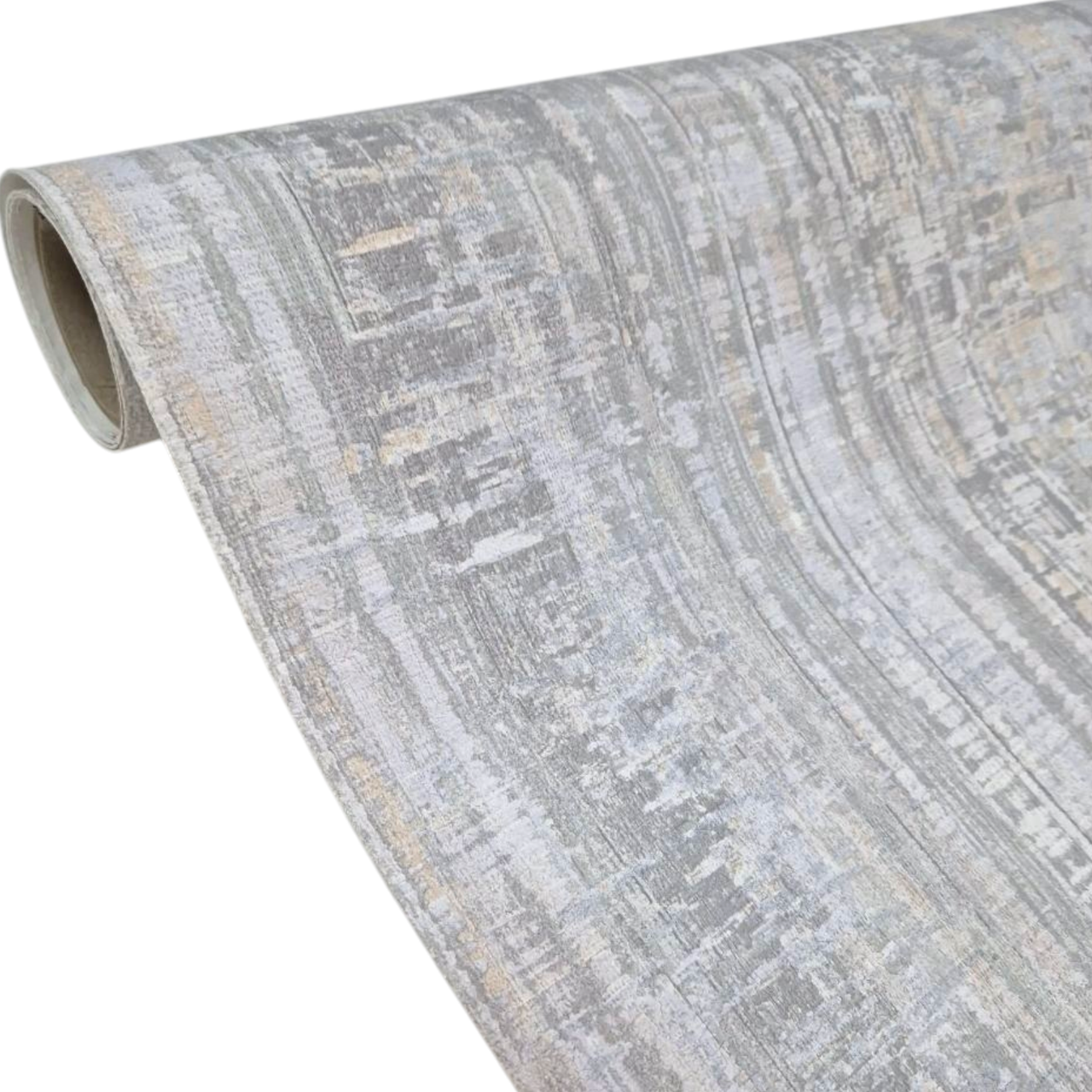 Шпалери вінілові 10.05 × 1.06 м Grandeco US4001, сірі та оливкові для вітальні, спальні, кухні, коридору, фото 1