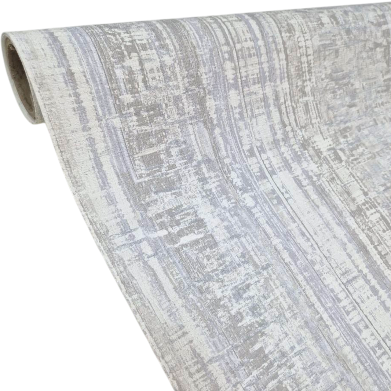 Шпалери вінілові 10.05 × 1.06 м Grandeco US4003, сірі та білі для вітальні, спальні, кухні, коридору, фото 1