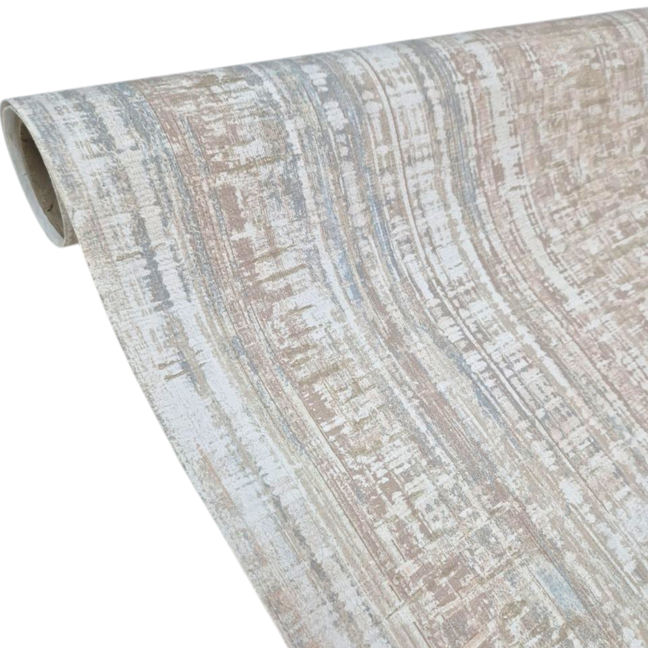 Шпалери вінілові 10.05 × 1.06 м Grandeco US4005, бежево-блакитні для вітальні, спальні, кухні, коридору, фото 1