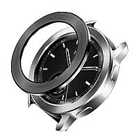 Безель металевий для годинника Xiaomi Watch S3/S4 Automatic Topic Recognition Black + захисне скло