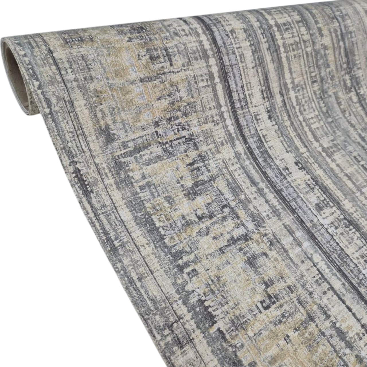 Шпалери вінілові 10.05 × 1.06 м Grandeco US4002, сірі із коричневим для вітальні, спальні, кухні, коридору, фото 1