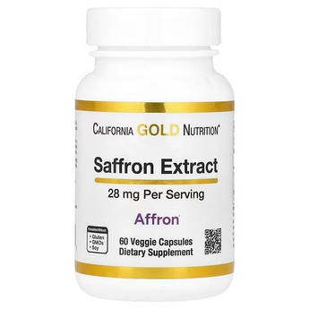 California Gold Nutrition Saffron Extract with Affron® 28 mg 60 капсул