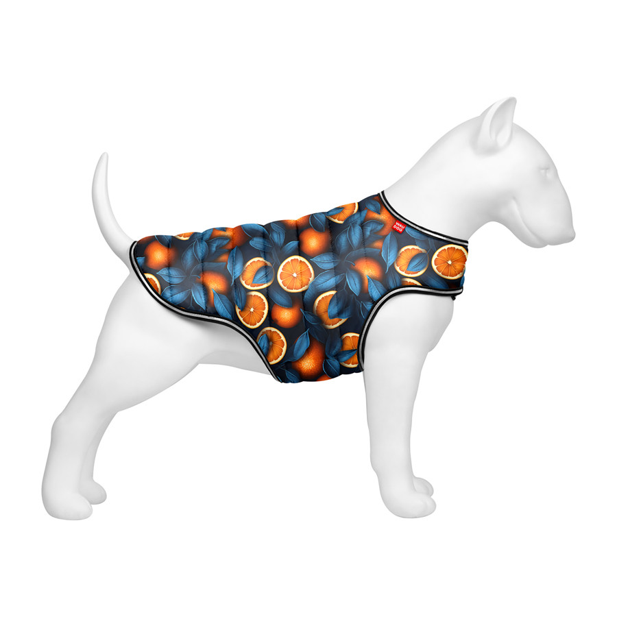 Курточка-накидка для собак WAUDOG Clothes, крихіток "Апельсини", S, А 32 см, B 41-51 см, C 25-35 см, фото 1