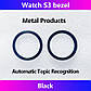Безель металевий для годинника Xiaomi Watch S3/S4 Automatic Topic Recognition Black + захисне скло, фото 6