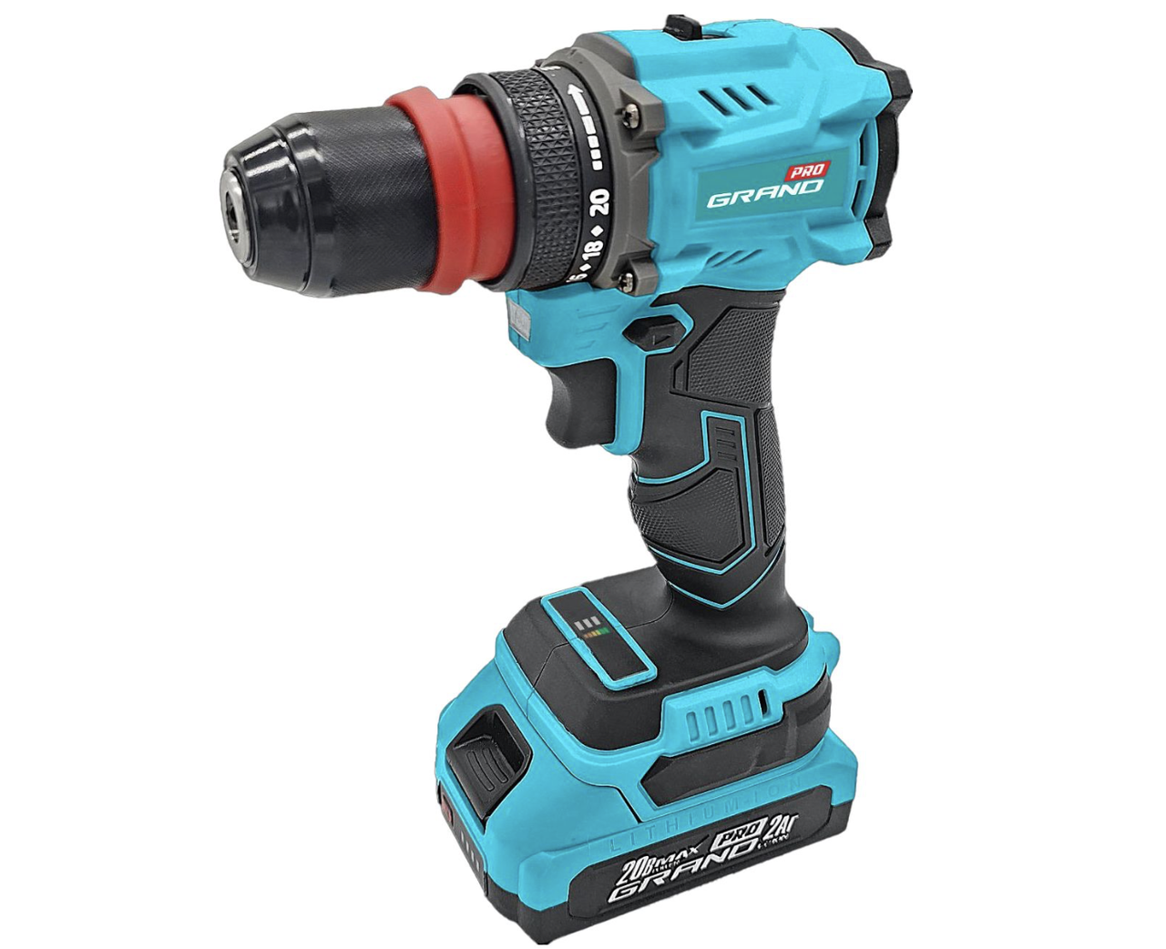 Шуруповерт акумуляторний Grand ТАК-20/2 DFR-патрон, фото 1