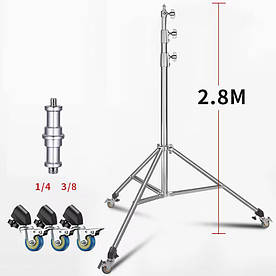 Стійка-штатив на колесах для фотообладнання Profi-light SS-280 з нержавіючої сталі