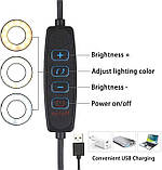 Лампа-лупа FS-056 з LED підсвічуванням (15 Вт) з регулюванням світлової температури, фото 6