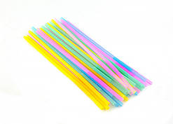 Трубочка для коктейлю кругла з гофрою асорті пастельних тонів 6×260 мм 100 шт One Chef NK-801021