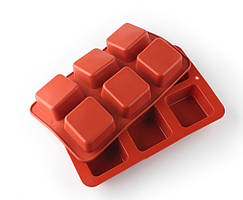 Форма силіконова Профі Квадрат 65 мм 6 комірок One Chef NK-904009