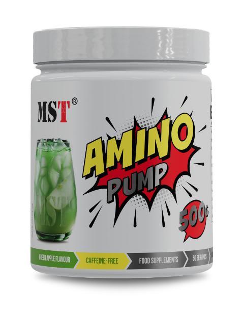 Передтренувальний комплекс MST® Amino PUMP Вкус : Зелене яблуко 500 грам