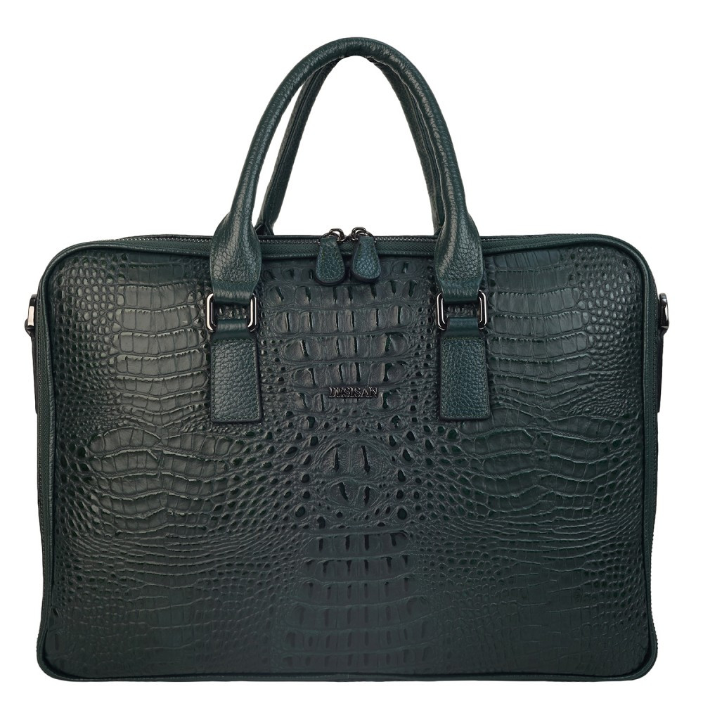 Портфель шкіра Desisan 650-625 зелений крихта