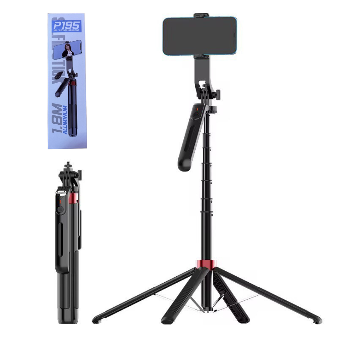 Штатив для телефона з пультом на чотирьох ніжках 43-180 см AC Prof P195 Aluminum, фото 1