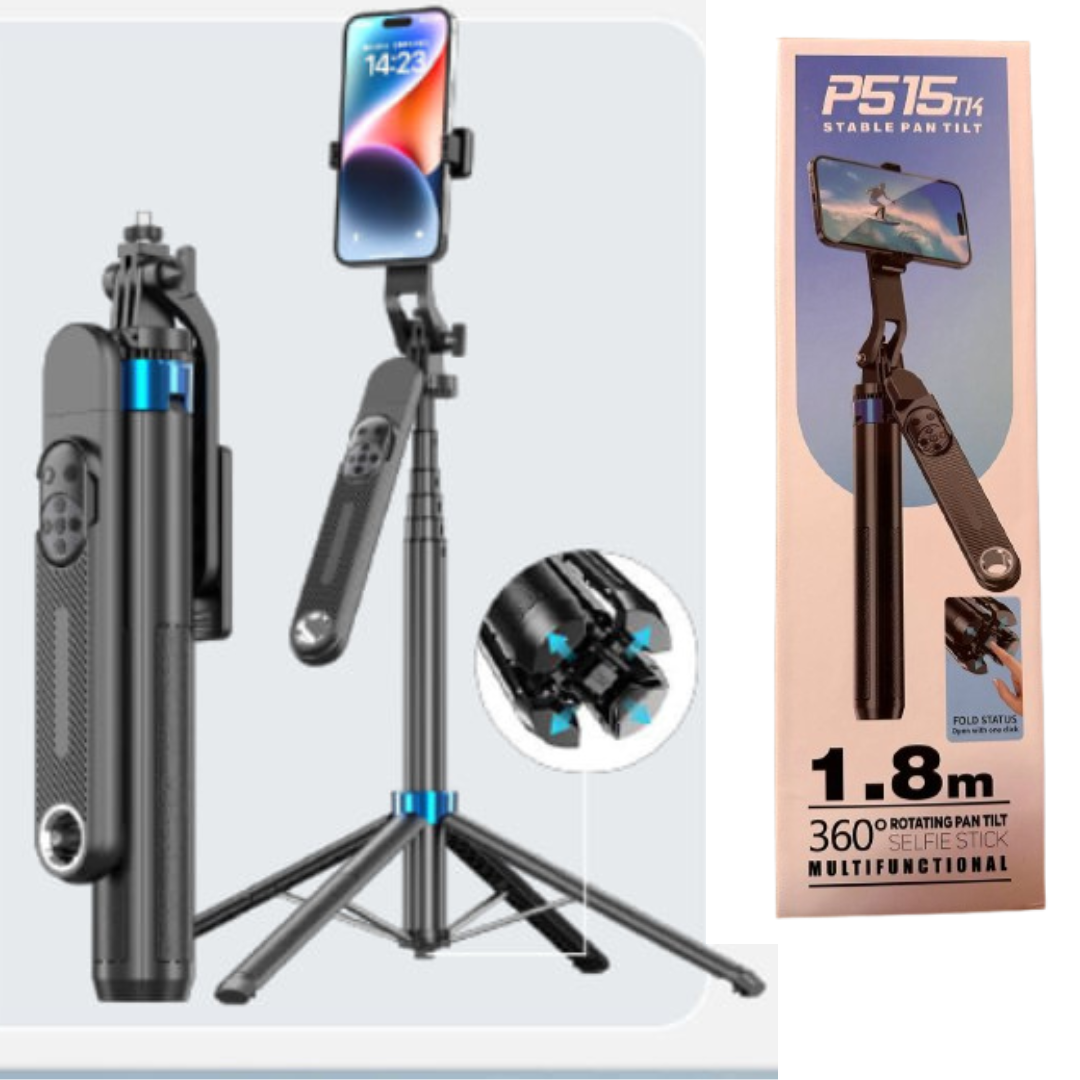 Штатив для телефона з пультом на чотирьох ніжках 43-180 см AC Prof P515TK Aluminum, фото 1