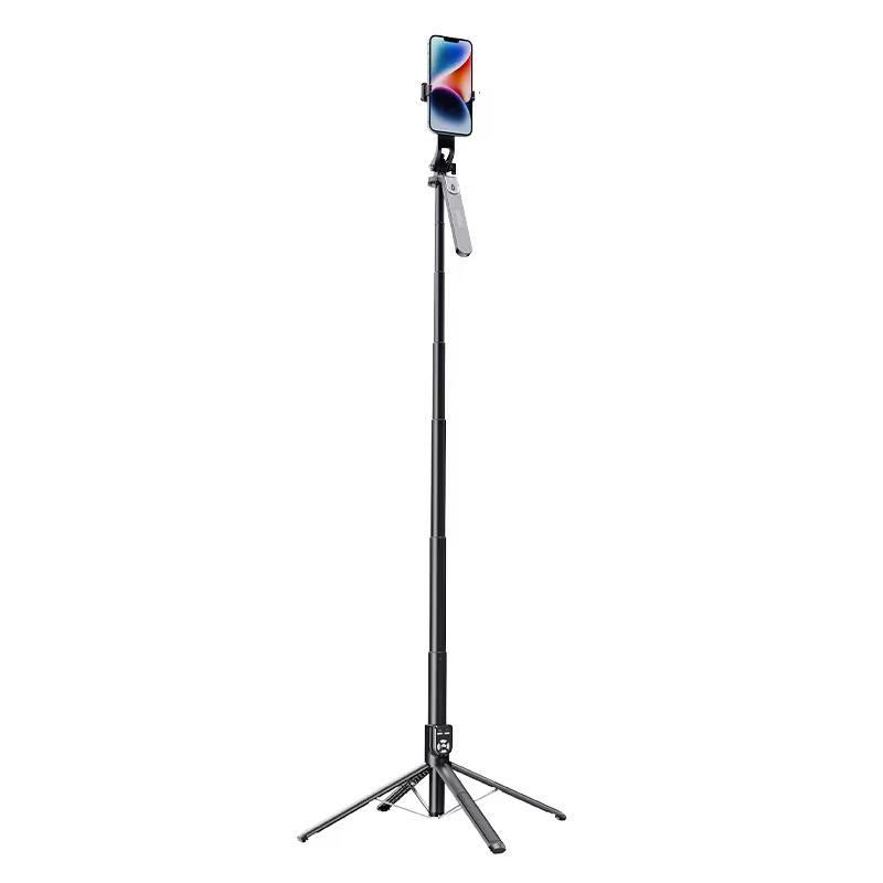 Штатив для телефона з пультом на чотирьох ніжках 47-220 см AC Prof P325 Selfie stick Aluminum, фото 1