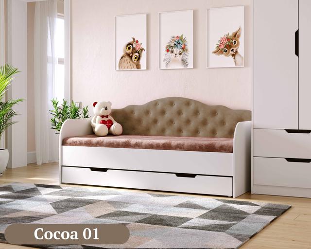 Ліжко Софія, односпальне ліжко з ящиком Sofia на ламелях КОМПЛЕКТ