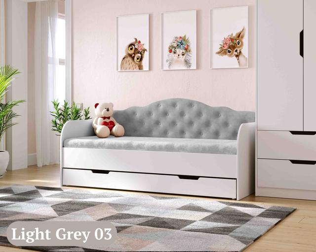 Ліжко Софія, односпальне ліжко з ящиком Sofia на ламелях КОМПЛЕКТ