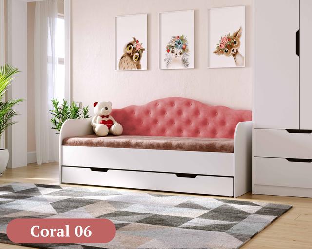 Ліжко Софія, односпальне ліжко з ящиком Sofia на ламелях КОМПЛЕКТ