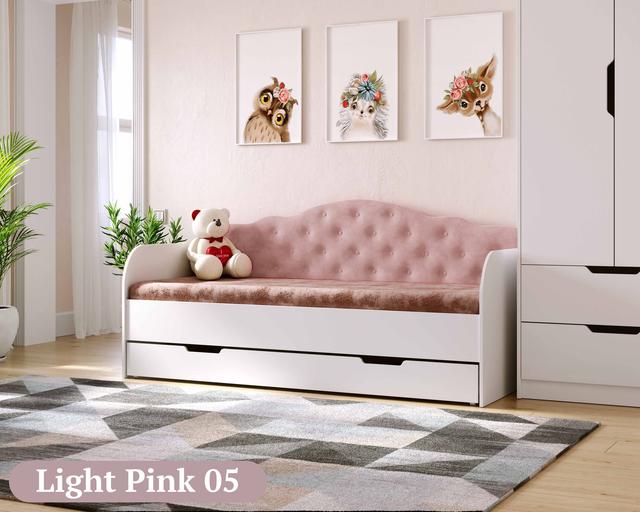 Ліжко Софія, односпальне ліжко з ящиком Sofia на ламелях КОМПЛЕКТ