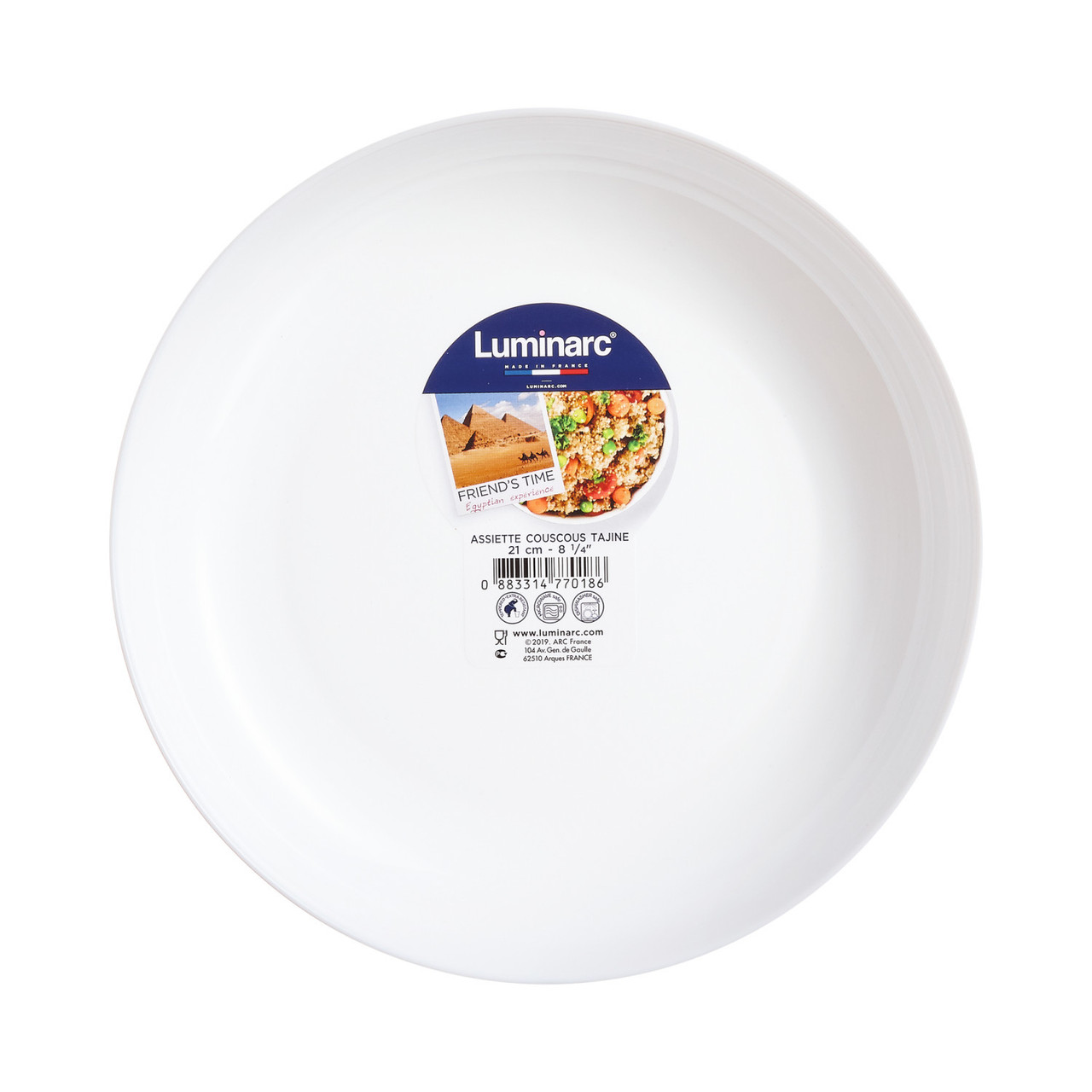 Блюдо LUMINARC FRIENDS TIME WHITE /21 см серв. (P6281)