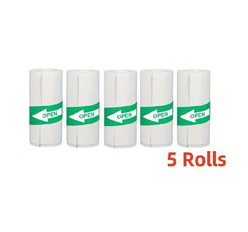 Набір самоклеючого термопаперу з 5 рулонів для дитячого термопринтера WER-75