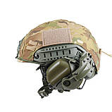 Тактичні навушники EARMOR M32Н Olive з кріпленням. Захисні навушники для ЗСУ, навушники для стрільби, фото 4