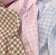 Муслін (жатка 1,35 м) клітинка рожева, (0,50* 135см), фото 2