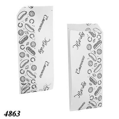 Пакет кутик паперовий Фаст-фуд Білий 9х21см 100 шт