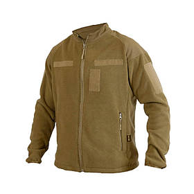 Тактична флісова кофта Militex Windproof Coyote mod.-1. Фліска військова койот, кофта флісова зсу