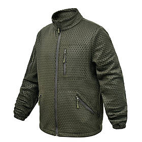 Флісова кофта Militex Windblock Tactical Khaki mod.-4. Фліска військова, тактична флісова кофта хакі
