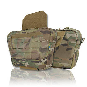 Сумка-напашник XL Kiborg GU Cordura Multicam. Сумка напашник мультикам з велкро панелью