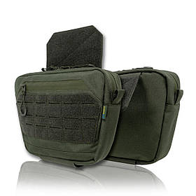 Сумка-напашник XL Kiborg GU Cordura Khaki. Сумка напашник олива з велкро панелью
