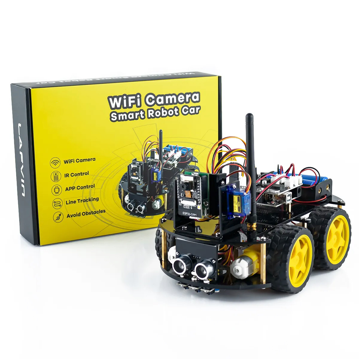 Комплект для складання робота з датчиками та програмованим керуванням, Arduino-робот з камерою ESP32-CAM, фото 1