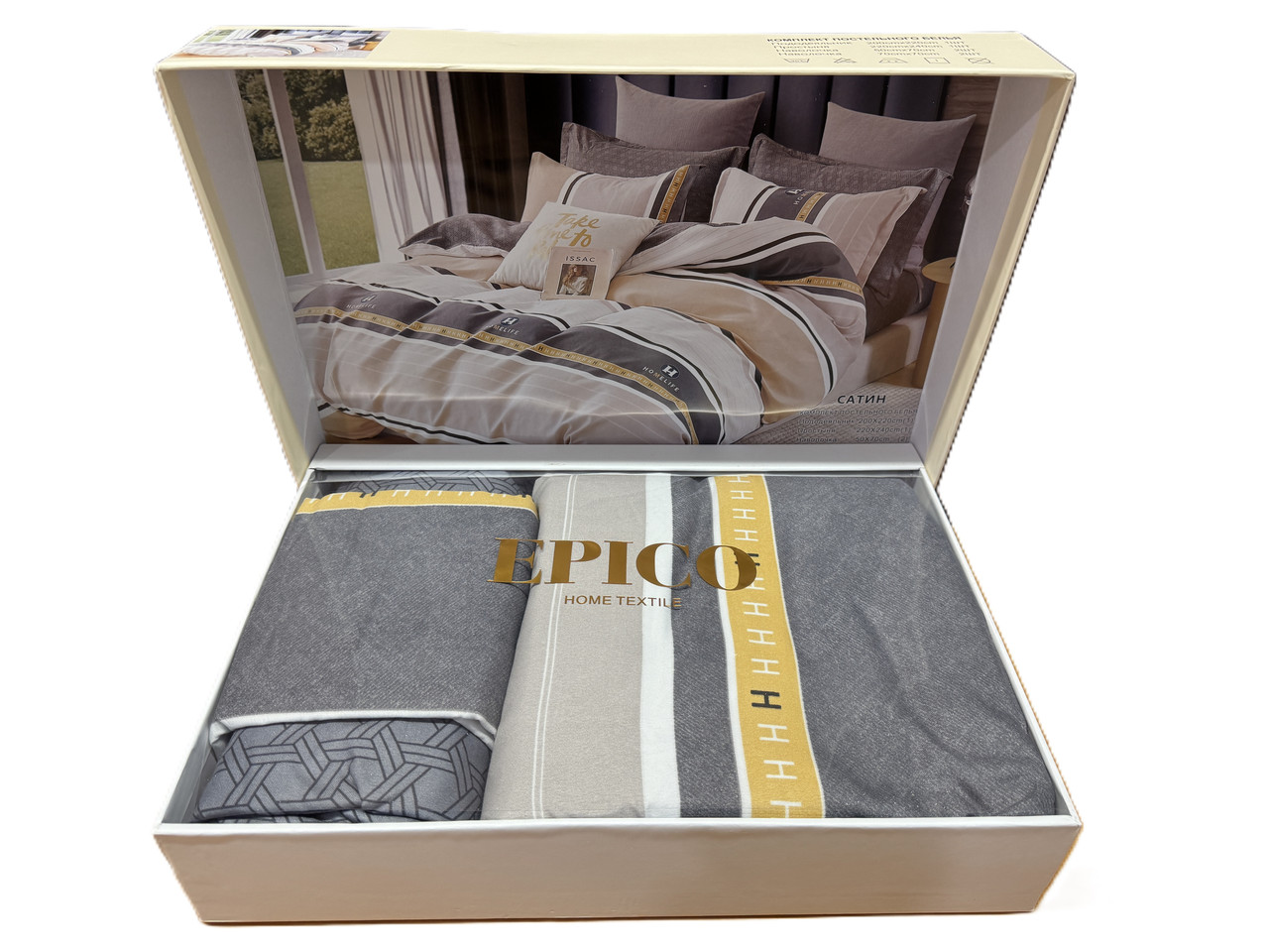 Постільна білизна Epico Satin 4 наволочки - Євро