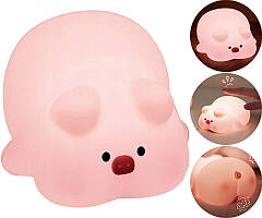 Нічник силіконовий Рожеве Порося Cute Pig Night Lamp XO-OZ09